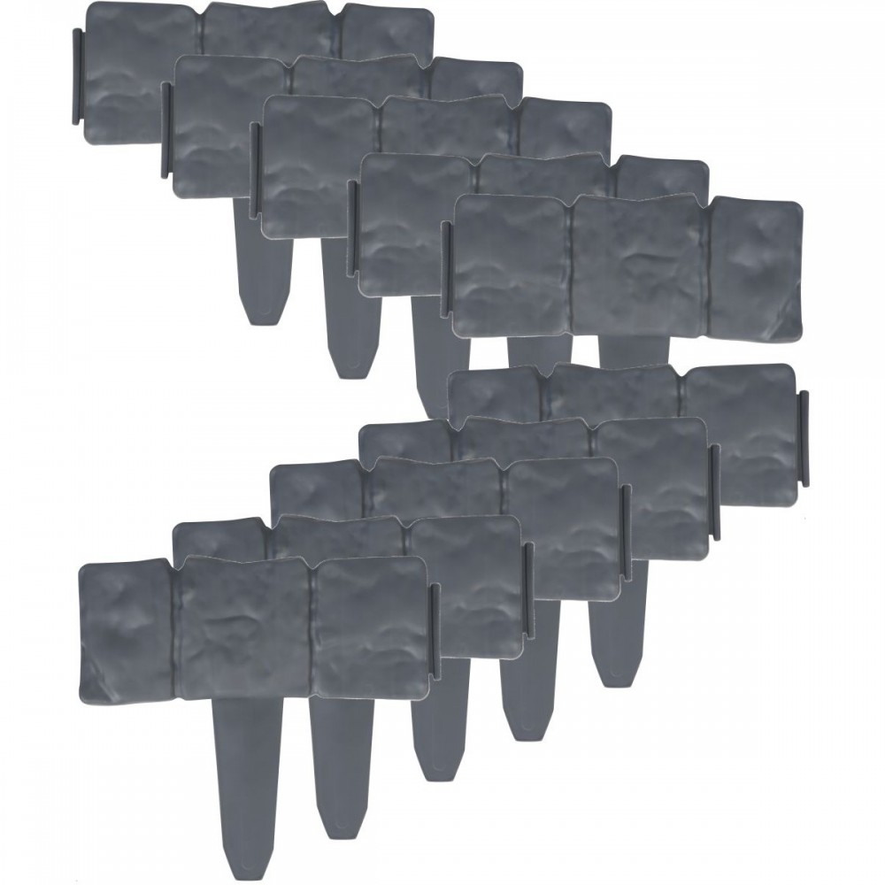 OBRZEŻE TRAWNIKOWE PALISADA KAMIEŃ 25X10 CM CIEMNY SZARY 10SZT