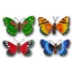 MOTYL DEKORACYJNY 26CM CZERWONY