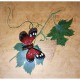MOTYL DEKORACYJNY 26CM CZERWONY