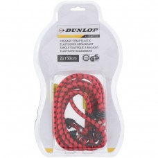 TAŚMY GUMY DO MOCOWANIA BAGAŻU HAKI DUNLOP DŁ 150CM 2szt - CZERWONY