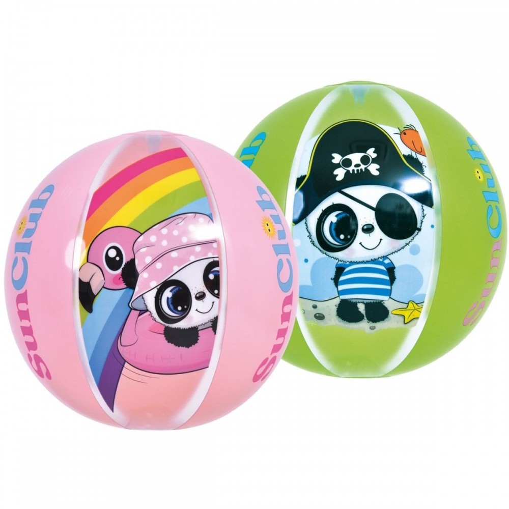 PIŁKA PLAŻOWA DMUCHANA PANDA 40CM 53014 ZIELONY