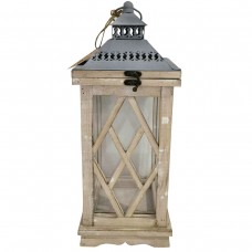 DEKORACYJNA LAMPA DREWNIANA wys 43cm