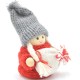 LALECZKA DEKORACYJNA Z WORKIEM - CZERWONA GIRL 7,5CM