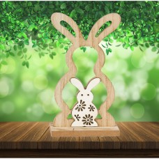 KRÓLIK DEKORACYJNY 3D DUŻY 13x5x23CM