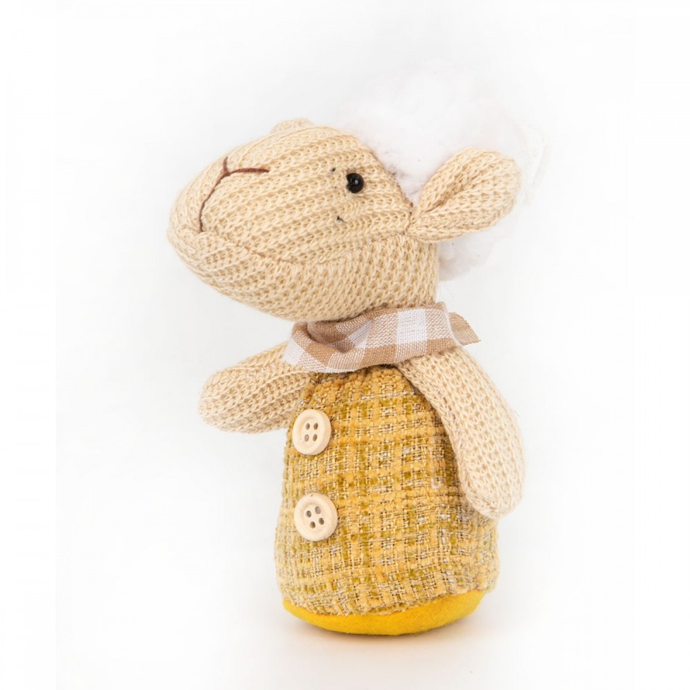 BARANEK OWIECZKA DEKORACJA 13CM ŻÓŁTY