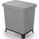 ŚMIETNIK KOSZE NA ŚMIECI SYSTEMA 2W1 SMOOTH GRAY