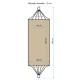 HAMAK OGRODOWY 2 OSOBOWY LUXE XXL 250x150CM Z DRĄŻKIEM BRĄZOWY