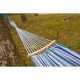 HAMAK OGRODOWY 2 OSOBOWY LUXE XXL 250x150CM Z DRĄŻKIEM NIEBIESKI
