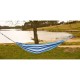 HAMAK OGRODOWY 2 OSOBOWY LUXE XXL 250x150CM Z DRĄŻKIEM NIEBIESKI