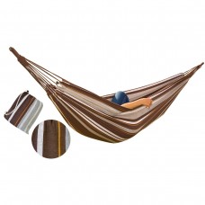 HAMAK OGRODOWY 2 OSOBOWY XXL 250x150CM BRĄZOWY