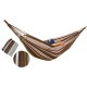 HAMAK OGRODOWY 2 OSOBOWY XXL 250x150CM BRĄZOWY