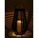 LAMPA SOLARNA RATANOWA 26,5CM BRĄZOWA