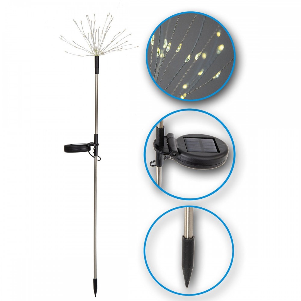 LAMPA SOLARNA DMUCHAWIEC FIREWORK 80CM 90 LED