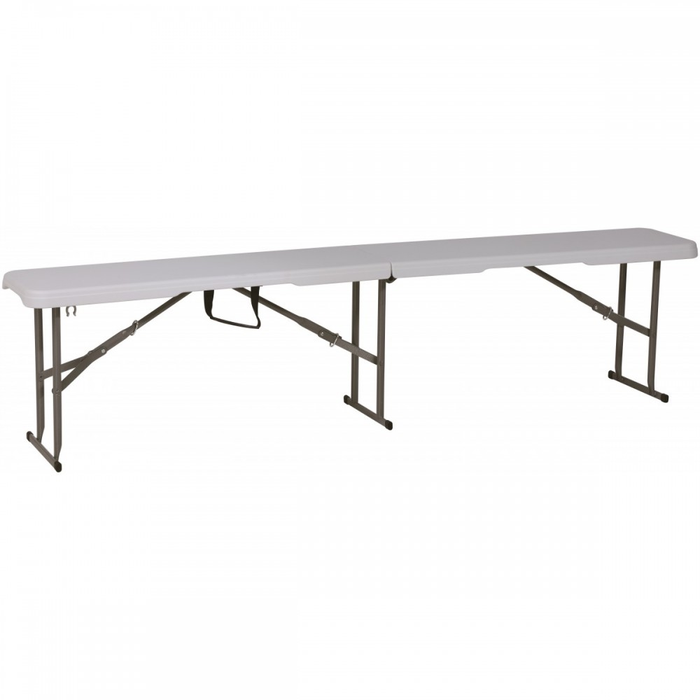 ŁAWKA CATERINGOWA SKŁADANA 183X28X43CM BIAŁA
