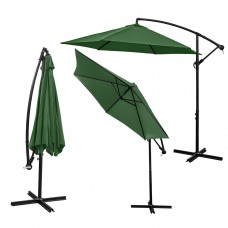 PARASOL OGRODOWY 300CM SKŁADANY NA WYSIĘGNIKU ZIELONY ANTRACYT