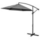 PARASOL OGRODOWY 300CM SKŁADANY NA WYSIĘGNIKU SZARY ANTRACYT
