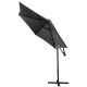 PARASOL OGRODOWY 300CM SKŁADANY NA WYSIĘGNIKU SZARY ANTRACYT