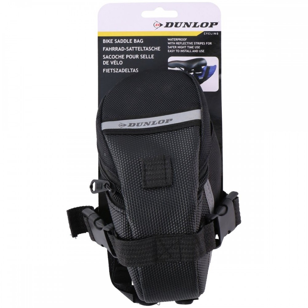 SAKWA TORBA ROWEROWA POD SIODŁO NA RZEPY DUNLOP CZARNA
