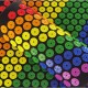 MATA Z PODUSZKĄ DO AKUPRESURY JOGI MASAŻU WIELOKOLOROWA 128x48x2CM EB FIT