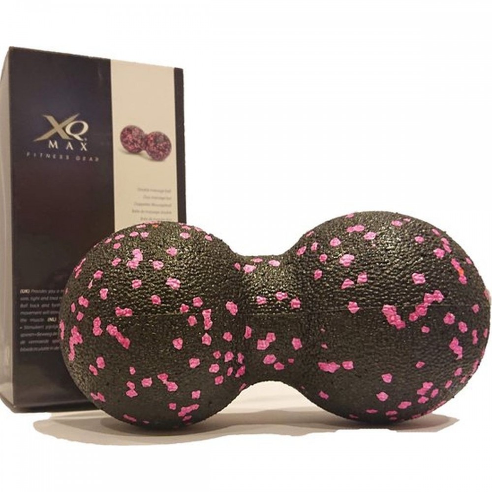 PODWÓJNA PIŁKA DO MASAŻU ROLLER CROSSFIT 16x8,5CM RÓŻOWA