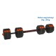REGULOWANE HANTLE TRENINGOWE 2x15KG Z FUNKCJĄ SZTANGI EB FIT