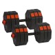 REGULOWANE HANTLE TRENINGOWE 2x15KG Z FUNKCJĄ SZTANGI EB FIT