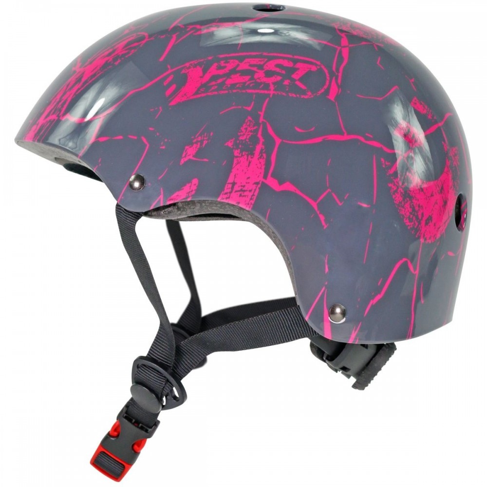 KASK SKATE BEST SPORTING SZARY/ RÓŻ R.S