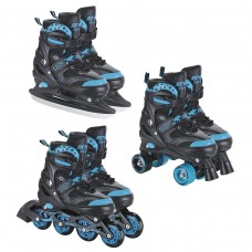 ROLKI WROTKI ŁYŻWY ENERO LEMON 3W1 34-37 black/blue