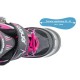 ŁYŻWOROLKI-WROTKI-ŁYŻWY 4w1 ENERO PRO LED 30-33 RÓŻOWO-SZARE