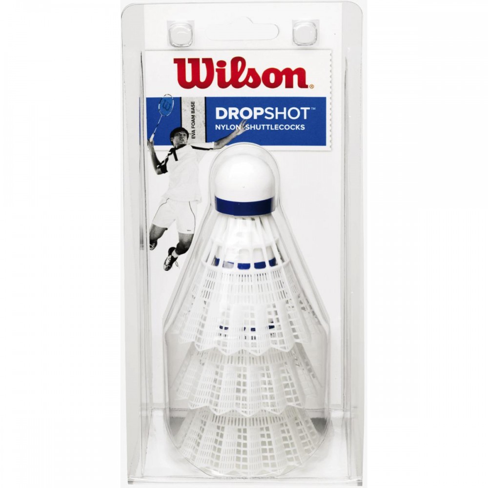 LOTKA BADMINTON NYLON 3SZT WILSON DROPSHOT BIAŁA