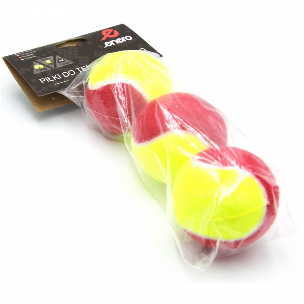 PIŁKA TENIS ZIEMNY ENERO 3SZT KOLOR