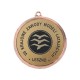Medal brązowy- pływanie - medal stalowy z grawerem na laminacie