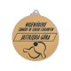 Medal srebrny- pływanie - medal stalowy z grawerem na laminacie