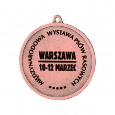 Medal brązowy z miejscem na emblemat 25 mm - medal stalowy z grawerowaniem laserem- RMI