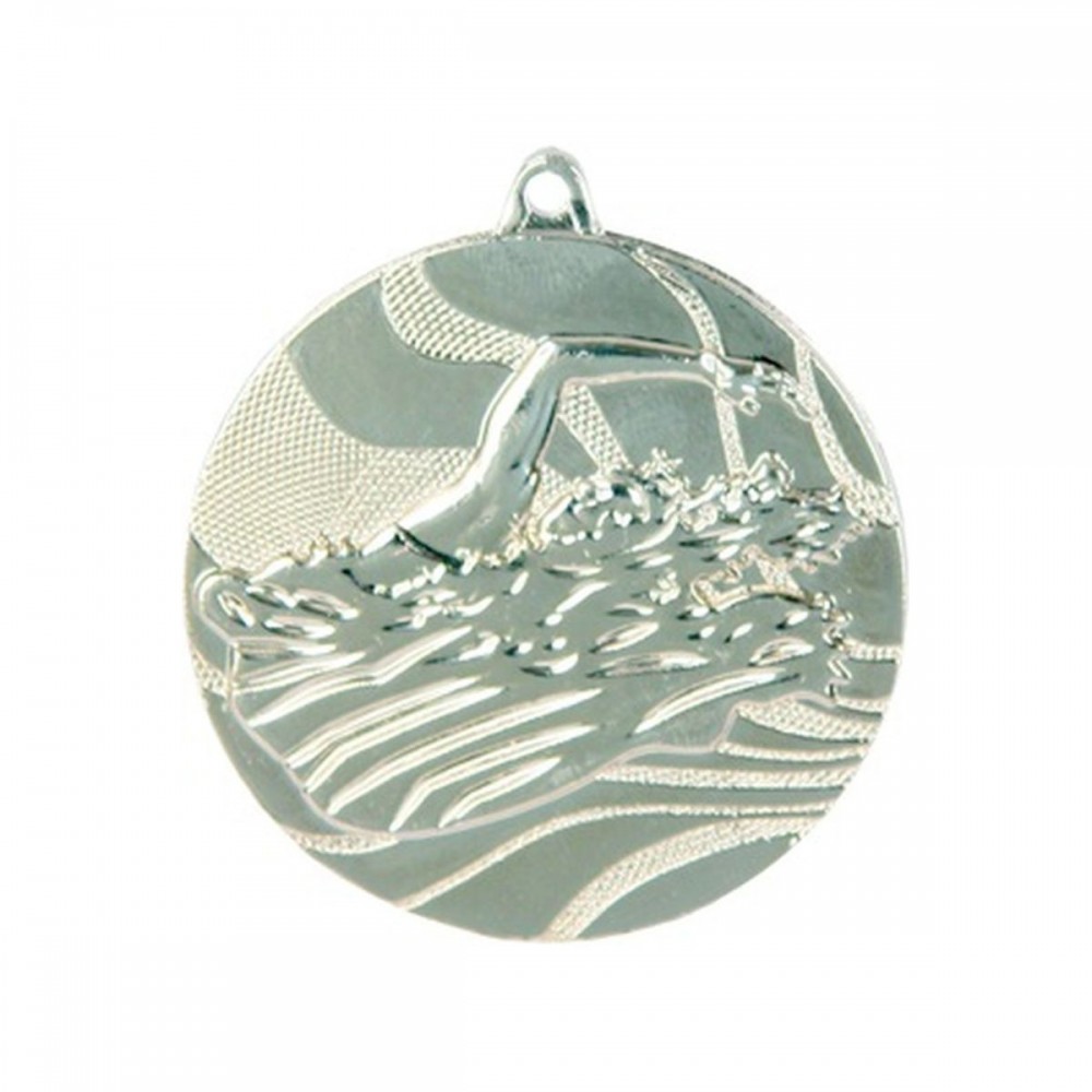 Medal srebrny- pływanie - medal stalowy
