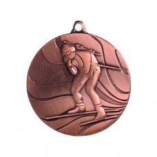 Medal brązowy biathlon z miejscem na emblemat 25 mm - medal stalowy