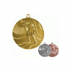 Medal złoty biathlon z miejscem na emblemat 25 mm - medal stalowy