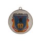 Medal srebrny biathlon z miejscem na emblemat 25 mm z nadrukiem kolorowym LuxorJet