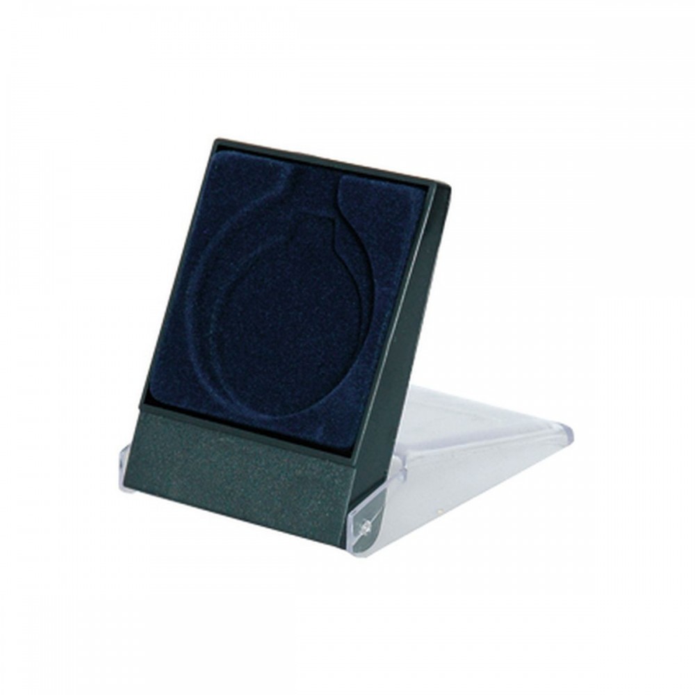 Etui plastikowena medal 50mm, niebieskie 7x8.9 cm - A009T BK/BU