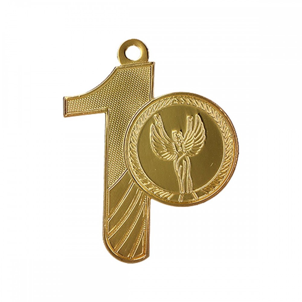 Medal złoty pierwsze miejsce z miejscem na emblemat 25 mm - medal stalowy