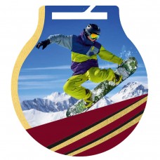 MEDAL STALOWY Q-Medals SNOWBOARD MC61