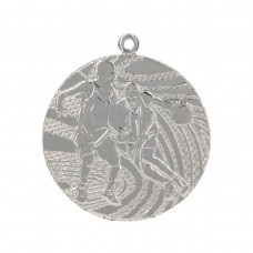 Medal srebrny- piłka koszykowa - medal stalowy