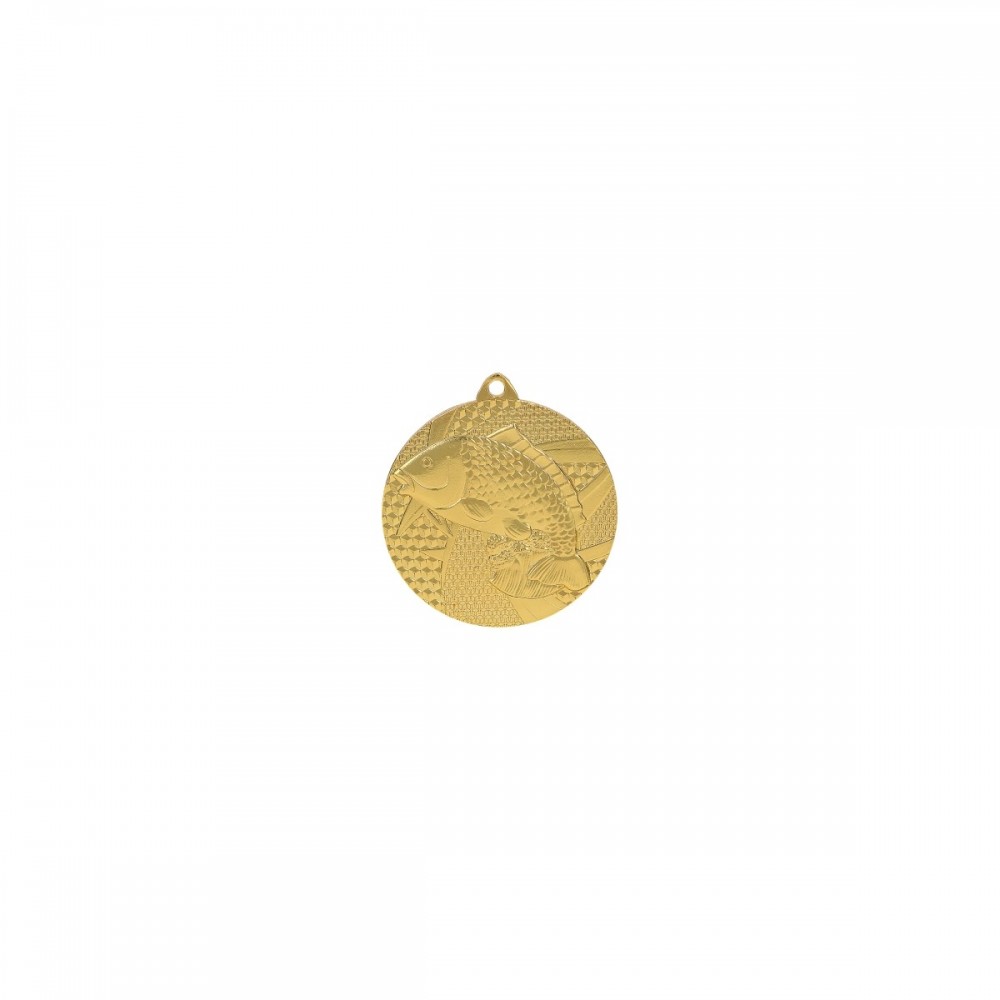 Medal złoty- wędkarstwo - ryba - medal stalowy