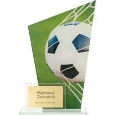 Trofeum szklane, dwie tafle - PIŁKA NOŻNA