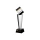 Trofeum szklane grawerowane z etui + wypełnienie farbą