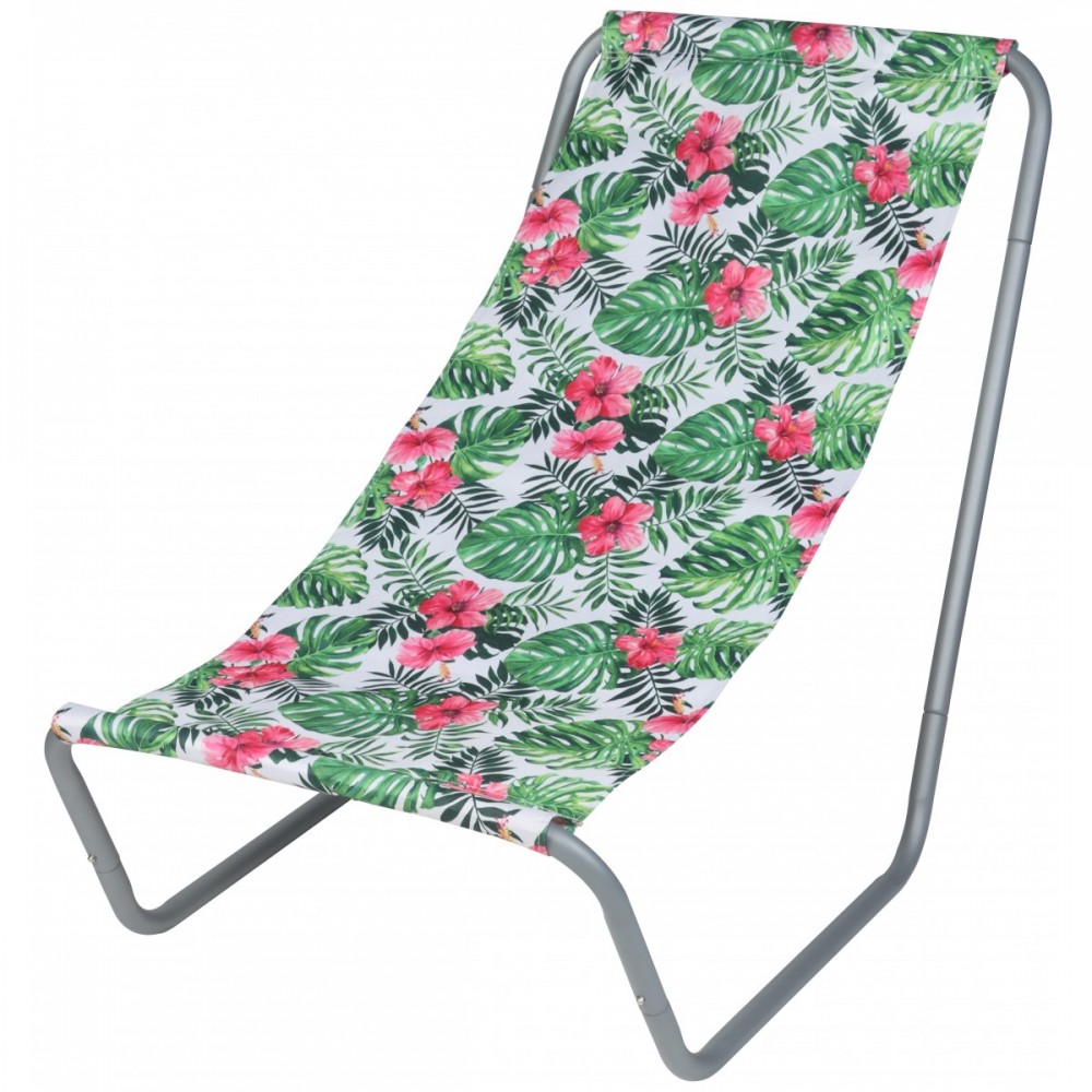 LEŻAK OGRODOWO - PLAŻOWY SKŁADANY I TORBA FLOWERS 47461