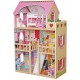 DOMEK DLA LALEK DREWNIANY LEDXXXL 60x33x90CM + 3 LALKI + 2 ZWIERZĄTKA