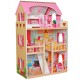 DOMEK DLA LALEK DREWNIANY LEDXXXL 60x33x90CM + 3 LALKI + 2 ZWIERZĄTKA